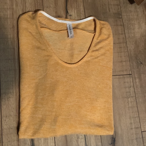 Tickled Teal mustard yellow sweater NWOT XL - Picture 9 of 12